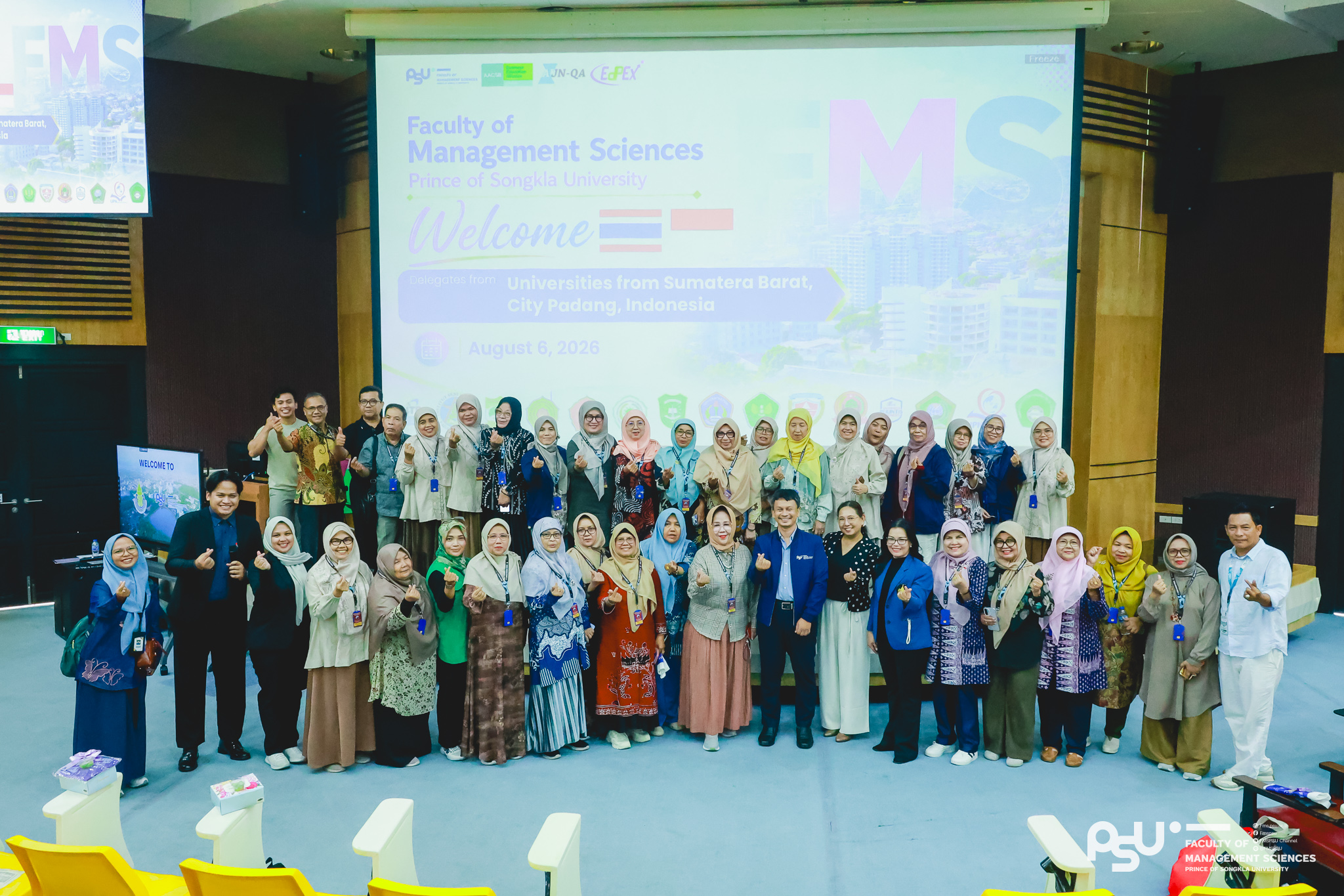 คณะวิทยาการจัดการ มหาวิทยาลัยสงขลานครินทร์ ให้การต้อนรับคณาจารย์จากมหาวิทยาลัยในประเทศอินโดนีเซีย